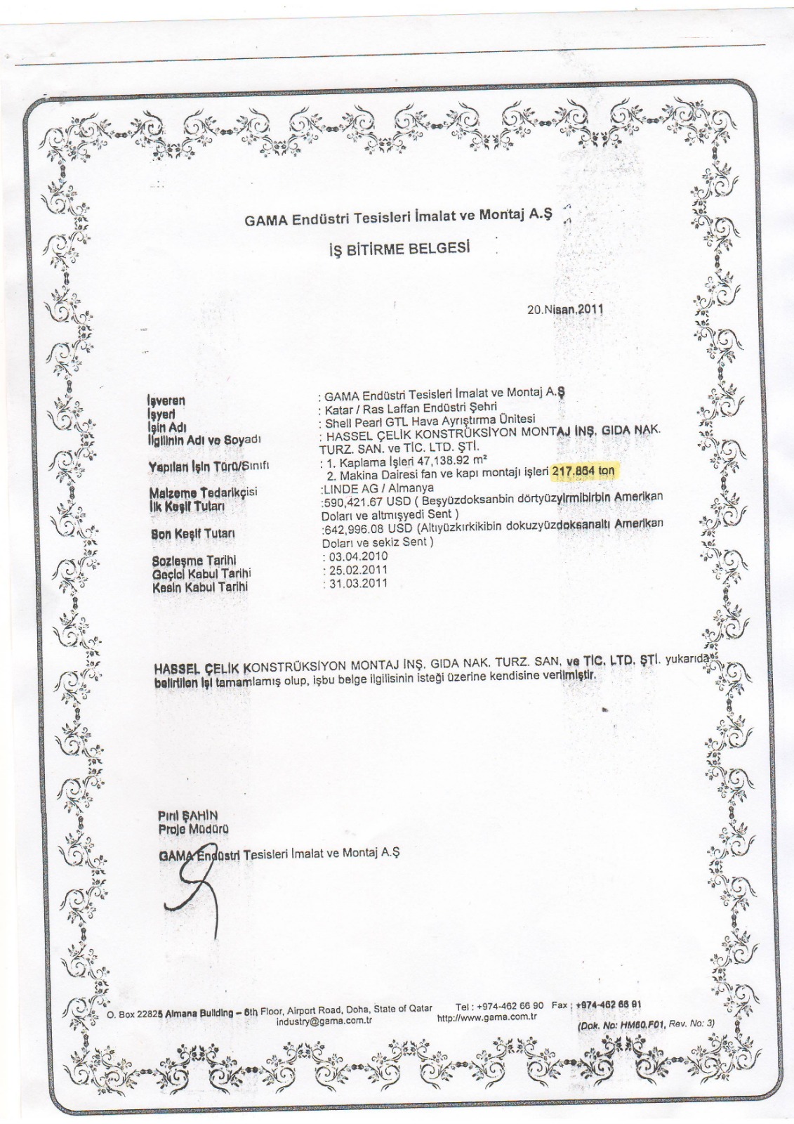 İş Bitirme Belgesi 4
